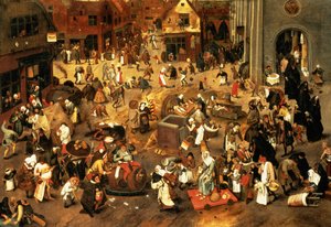 La bataille entre Carnaval et Carême - Pieter Brueghel the Younger